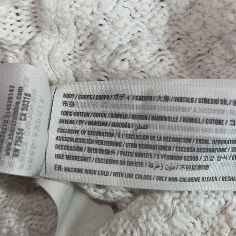 Hollister Cotton White Crochet Crop Top - Picture 6 of 6
